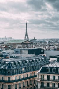 vue de Paris sur la tour eiffel